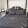 Deals 😉 HELLS BLANKETS Gothic Homewares Web Of Nightmares | QUEEN QUILT SET 💯