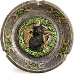 Cheap ❤️ HOMEWARES Cats Black Cat Pentacle Moons | INCENSE BURNER & ASHTRAY* 👍
