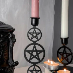 Hot Sale 🤩 KILLSTAR Gothic Homewares Pentagram [Medium] | CANDLESTICK ⭐