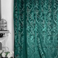 Hot Sale 🥰 KILLSTAR Gothic Homewares Royal Beast [Emerald] | CURTAIN [FAULTY]** 😍
