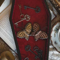 Cheapest 🎉 LIVELY GHOSTS The Nightmare Before 🎁 Christmas Coffin [Blood Red Velvet] | TRINKET BOX [Beserk Exclusive]* 😀