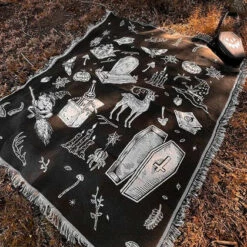 Best Pirce 🥰 LIVELY GHOSTS Gothic Homewares Cottage Witch | TAPESTRY BLANKET` 😉 -Deals Goth Store lively ghosts cottage witch tapestry blanket 6 22f4bdab 416e 451b b9d9 cbb92ef40405 700x700