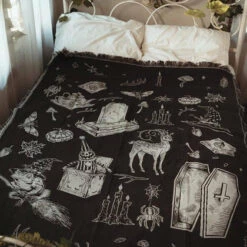 Best Pirce 🥰 LIVELY GHOSTS Gothic Homewares Cottage Witch | TAPESTRY BLANKET` 😉 -Deals Goth Store lively ghosts cottage witch tapestry blanket 9 b9b144e4 e2c6 42d5 bfee 5f258f32b4a2 700x700