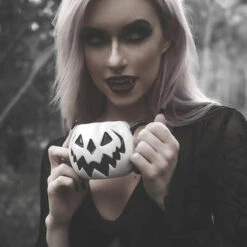 Brand new ❤️ LIVELY GHOSTS Gothic Homewares Haunted Hallows [White Pumpkin] | MUG [LIMITED] 🛒 -Deals Goth Store lively ghosts white pumpkin haunted hallows mug 12 dbca46b9 a537 4d13 b35a 6f2e2d18f496 700x700