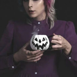 Brand new ❤️ LIVELY GHOSTS Gothic Homewares Haunted Hallows [White Pumpkin] | MUG [LIMITED] 🛒 -Deals Goth Store lively ghosts white pumpkin haunted hallows mug 4 d3bb6894 d533 429f 9c08 076ae08ee14d 700x700