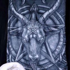 Cheapest ✨ NEMESIS NOW Gothic Homewares Baphomet | THROW BLANKET ⌛