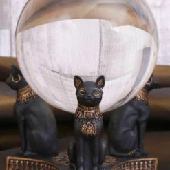 Budget โญ NEMESIS NOW Cats Bastet's Honour | CRYSTAL BALL HOLDER ๐