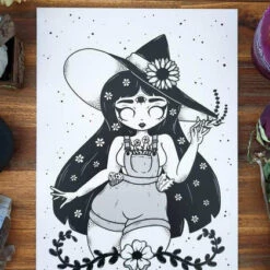 Best deal ⭐ PVMPKIN ART Gothic Homewares Green Witch | ART PRINT 🔥