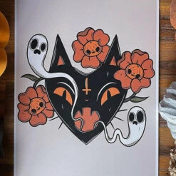 Discount 🥰 PVMPKIN ART Ghosts Ouija Purchette | ART PRINT 🔔