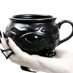 Brand new 🤩 ROGUE AND WOLF Gothic Homewares Witch Cauldron | MUG" 👍 -Deals Goth Store rogue and wolf witch cauldron mug 2 700x700