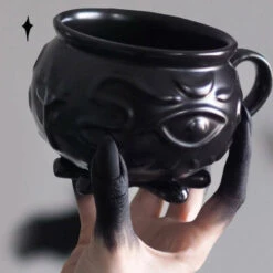 Brand new 🤩 ROGUE AND WOLF Gothic Homewares Witch Cauldron | MUG" 👍 -Deals Goth Store rogue and wolf witch cauldron mug 5 700x700