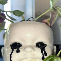 Budget ✔️ SARAH MUDLE Gothic Homewares Doll Head [White] | PLANTER 🧨 -Deals Goth Store sarah mudle doll head white planter 4 4776db93 5806 41ed be92 8f10870640d9 700x700