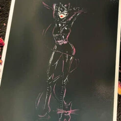 Hot Sale 🤩 SELIN ALA ART Gothic Homewares Catwoman [Burton Beauties] | ART PRINT 🥰