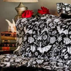 Discount 😉 SIN IN LINEN Bats Elysian Fields [Black] | DOUBLE/QUEEN DUVET COVER 🔔 -Deals Goth Store sin in linen elysian fields black duvet cover 3 4bbc9b22 0de0 4960 8ee8 68ed6bae4362 700x700