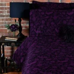 Discount 👍 SIN IN LINEN Bats Elysian Fields [Purple] | FULL/DOUBLE SHEET SET 🥰 -Deals Goth Store sin in linen elysian fields purple double sheet set 04 76b17dd4 cb57 4189 987c 58103fa3d70c 700x700