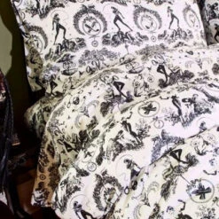 Coupon 🔥 SIN IN LINEN Fetish Al Fresco Toile | KING DUVET COVER ❤️