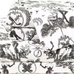Best Pirce ✔️ SIN IN LINEN Fetish Al Fresco Toile | QUEEN SHEET SET 🔔 -Deals Goth Store sin in linen fetish al fresco toile 5 1 700x700