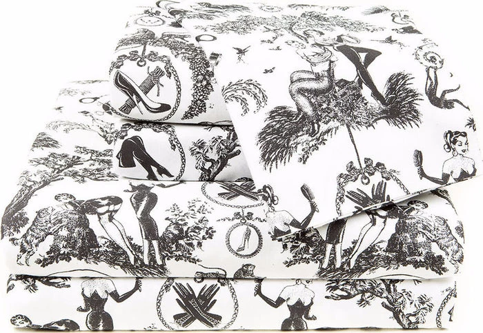 Wholesale π SIN IN LINEN Fetish Al Fresco Toile | KING SHEET SET π 6 Wholesale π SIN IN LINEN Fetish Al Fresco Toile | KING SHEET SET π - Image 6