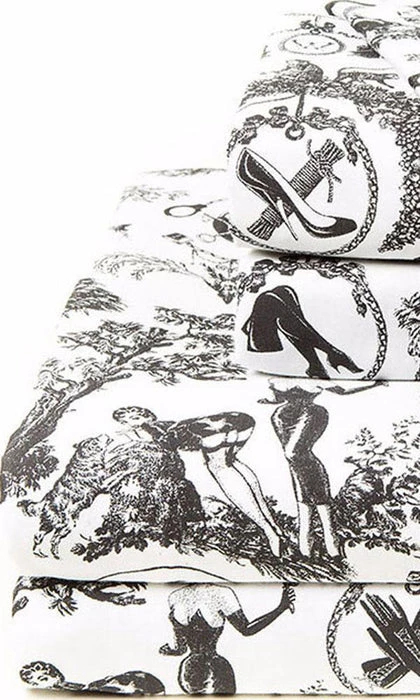 Wholesale π SIN IN LINEN Fetish Al Fresco Toile | KING SHEET SET π 1 Wholesale π SIN IN LINEN Fetish Al Fresco Toile | KING SHEET SET π