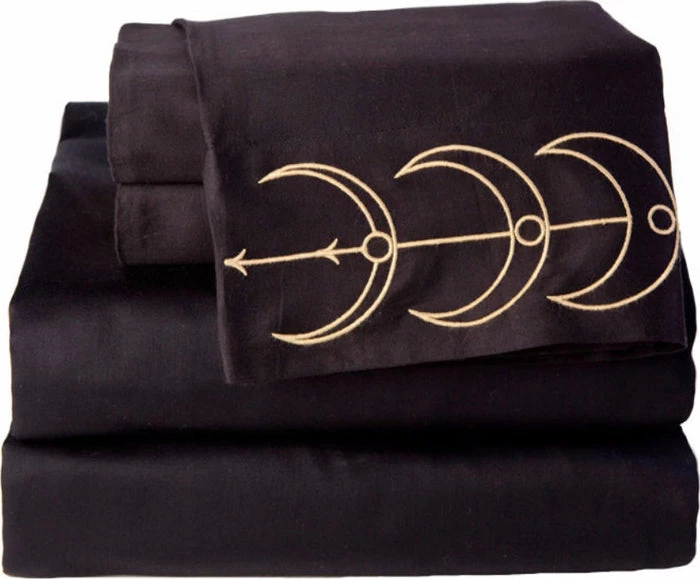 Deals 🎁 SIN IN LINEN Gothic Homewares Moon Phase | QUEEN SHEET SET 👏 2 Deals 🎁 SIN IN LINEN Gothic Homewares Moon Phase | QUEEN SHEET SET 👏 - Image 2