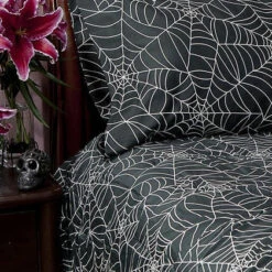 Deals 👏 SIN IN LINEN Gothic Homewares Spider Web | DOUBLE/QUEEN DUVET COVER 🎁