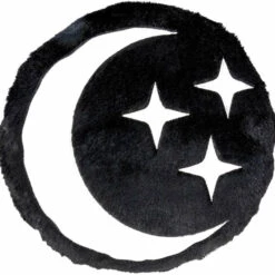 Cheapest ⭐ SOURPUSS Gothic Homewares Furry Moon & Stars | PILLOW ⭐