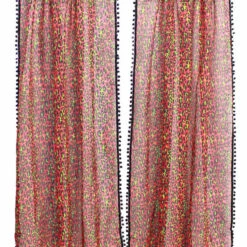 New 🔔 SOURPUSS Gothic Homewares Pink Leopard | WINDOW CURTAINS* 😉