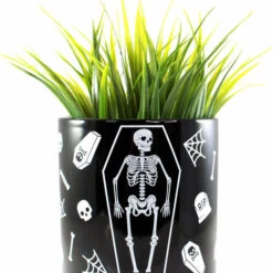 Outlet 🔥 SOURPUSS Gothic Homewares Skeleton | CERAMIC PLANTER ⭐