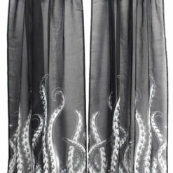 Best Pirce 😀 SOURPUSS Gothic Homewares Tentacles [Black/White] | WINDOW CURTAINS ✨