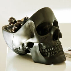 Best Pirce 🤩 SUCK UK The Nightmare Before 🎁 Christmas Skull | BOWL [BLACK] ⌛ -Deals Goth Store suk uk black skull bowl 7 700x700