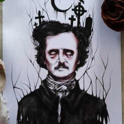 Deals 🌟 THE BLACK CVLT Edgar Allan Poe | Nevermore ART PRINT 🥰