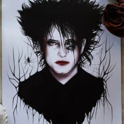 Brand new ⌛ THE BLACK CVLT Gothic Homewares Robert Smith | The Cure ART PRINT 😉