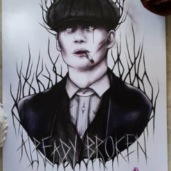 Cheap 🛒 THE BLACK CVLT Gothic Homewares Tommy | Peaky Blinders ART PRINT 🎉