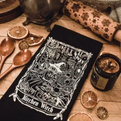 Cheapest 👍 THE PRETTY CULT Gothic Homewares Kitchen Witch | DISH TOWEL ✔️ -Deals Goth Store the pretty cult kitchen witch dish towel 2 4d2b60c1 31c4 4976 8d57 950c51a01dab 700x700