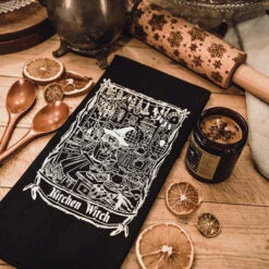 Cheapest 👍 THE PRETTY CULT Gothic Homewares Kitchen Witch | DISH TOWEL ✔️ -Deals Goth Store the pretty cult kitchen witch dish towel 3 04b3f698 3125 46f5 9451 830db80bdda9 700x700