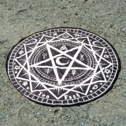 Best Sale 🔥 TOO FAST APPAREL Gothic Homewares Pentagram Symbols | BEACH TOWEL ❤️ -Deals Goth Store too fast apparel pentagram symbols round shaped beach towel 5 bdf04b27 4cc6 4e8b 9d9c e56a5e97ae2e 700x700