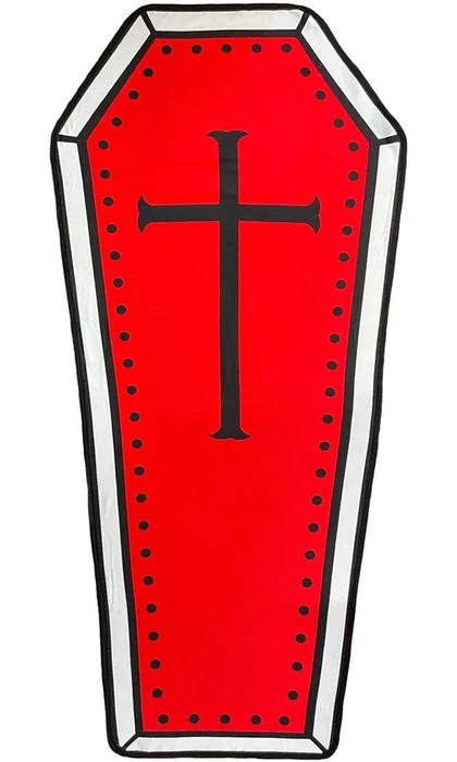Wholesale π TOO FAST APPAREL Gothic Homewares Red Coffin | BEACH TOWEL π 1 Wholesale π TOO FAST APPAREL Gothic Homewares Red Coffin | BEACH TOWEL π