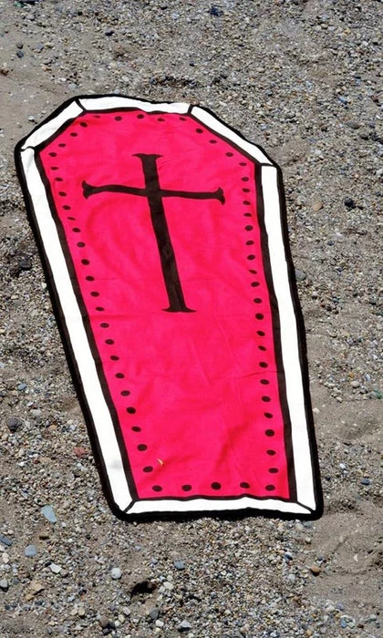 Wholesale π TOO FAST APPAREL Gothic Homewares Red Coffin | BEACH TOWEL π 2 Wholesale π TOO FAST APPAREL Gothic Homewares Red Coffin | BEACH TOWEL π - Image 2