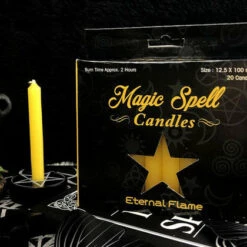 Coupon ✨ MAGIC SPELL CANDLES Gothic Homewares Eternal Flame [Yellow] | SPELL CANDLE 🌟 -Deals Goth Store yellow 700x700